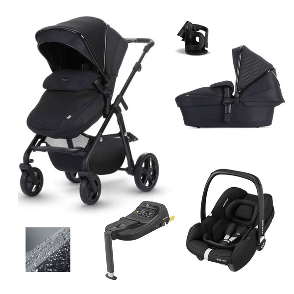 Silver Cross Travel Systems Silver Cross Pioneer Pram with Cabriofix i-Size Car Seat and Base - Eclipse