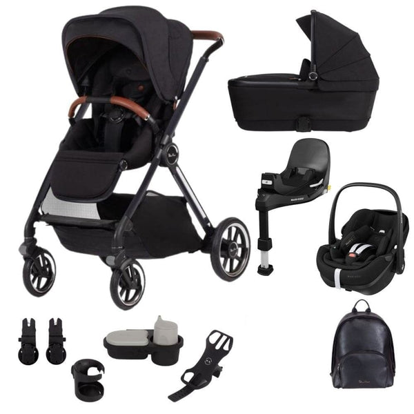 Silver Cross Travel Systems Silver Cross Reef with First Bed Folding Carrycot and Pebble 360 PRO Ultimate Pack - Orbit