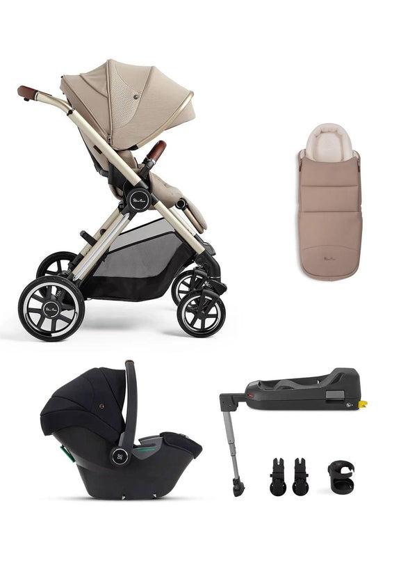 Silver Cross Travel Systems Silver Cross Reef with Newborn Pod and Travel Pack - Stone