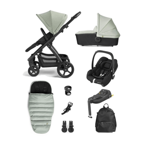 Silver Cross Travel Systems Silver Cross Tide, Cabriofix i-Size Complete Travel System - Sage (Black Chassis)