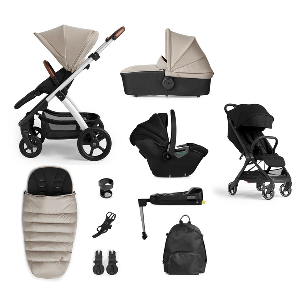 Silver Cross Travel Systems Silver Cross Tide, Dream i-Size Complete Travel System with Clic Stroller - Stone