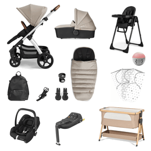 Silver Cross Travel Systems Silver Cross Tide Ultimate (Cabriofix i-Size) Baby Bundle - Stone