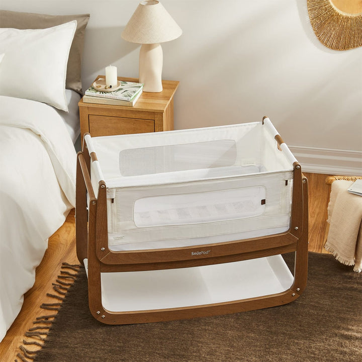 Snuz Bedside Crib Snuzpod 4 Bedside Crib - The Natural Edit, Walnut