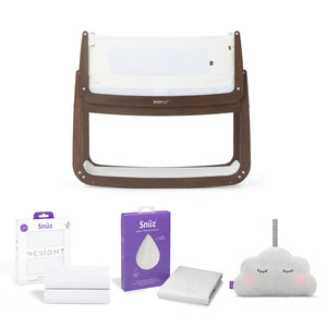 Snuz Bedside Crib SnuzPod 4 Starter Bundle - The Natural Edit, Ebony