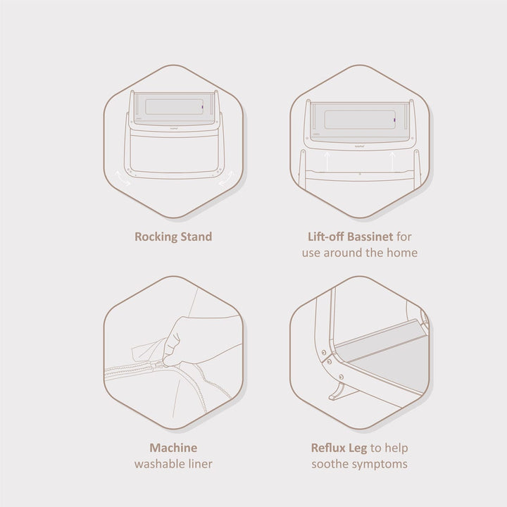 Snuz Bedside Crib SnuzPod 4 Starter Bundle - The Natural Edit, Silver Birch