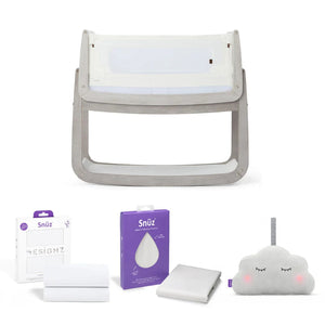 Snuz Bedside Crib SnuzPod 4 Starter Bundle - The Natural Edit, Silver Birch