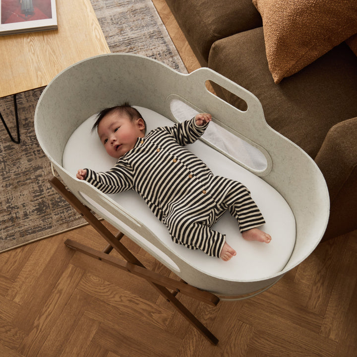 Snuz Moses Baskets SnuzBaskit Barley Moses Basket & Walnut Stand