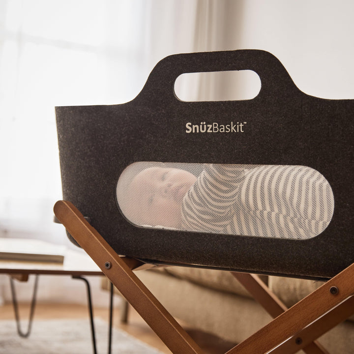 Snuz Moses Baskets SnuzBaskit Graphie Moses Basket & Walnut Stand