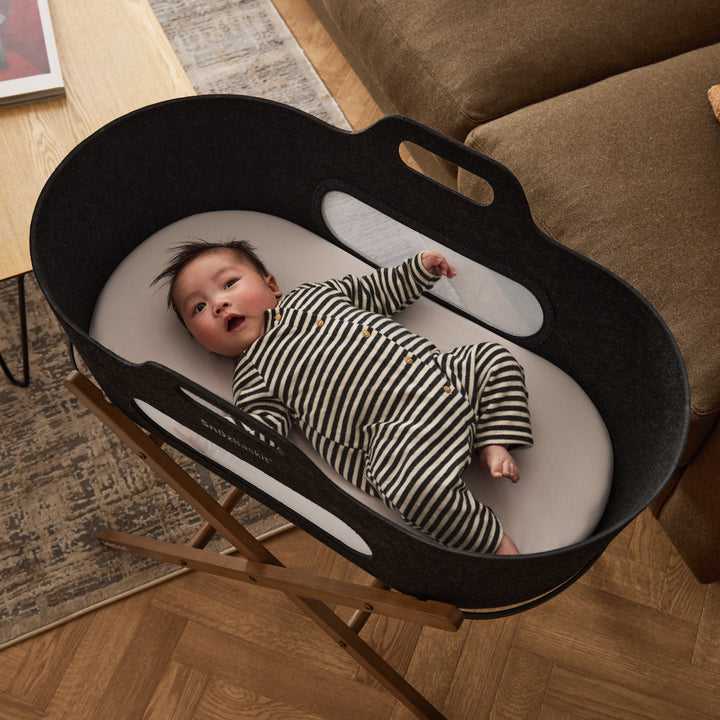 Snuz Moses Baskets SnuzBaskit Graphie Moses Basket & Walnut Stand