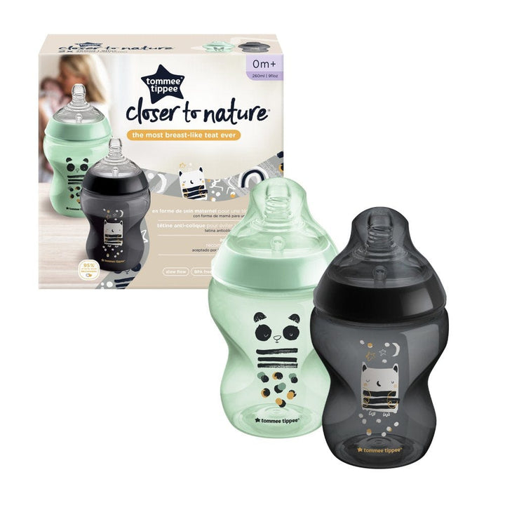Tommee Tippee Baby Bottles Tommee Tippee Closer to Nature Baby Bottles 260ml - Mono (x2)