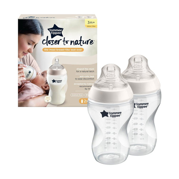 Tommee Tippee Baby Bottles Tommee Tippee Closer to Nature Bottles 340ml (x2)
