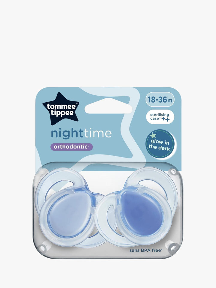 Tommee Tippee Pacifier Tommee Tippee Night Time Soother 18-36m (x2) - Blue