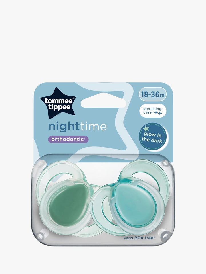 Tommee Tippee Pacifier Tommee Tippee Night Time Soother 18-36m (x2) - Green