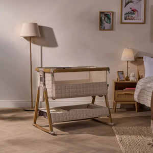 Tutti Bambini Bedside Crib Tutti Bambini Cozee Sense Bedside Crib - Toasted Oak / Sand