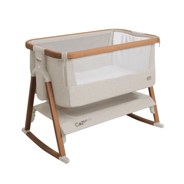 Tutti Bambini Bedside Cribs Tutti Bambini CoZee Air Bedside Crib - Scandinavian Walnut/Ecru