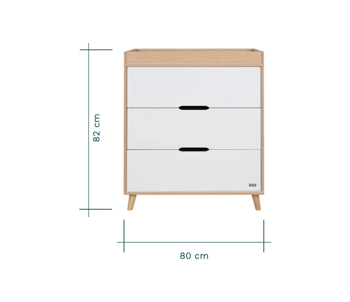 Tutti Bambini Changers Tutti Bambini Fika Chest Changer - White/Light Oak