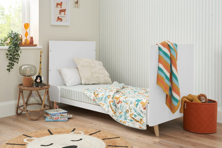 Tutti Bambini Cot Beds Tutti Bambini Fika Cot Bed - White/Light Oak