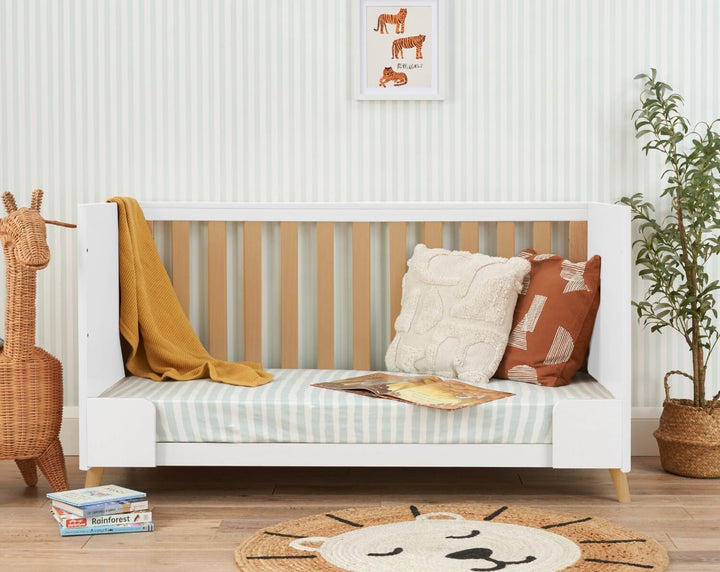 Tutti Bambini Cot Beds Tutti Bambini Fika Cot Bed - White/Light Oak