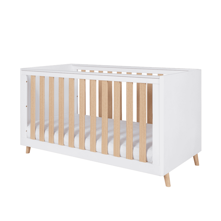 Tutti Bambini Fika Cot Bed White Light Oak UK Baby Centre