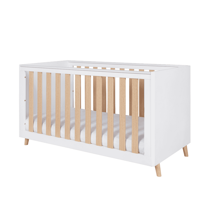 Tutti Bambini Cot Beds Tutti Bambini Fika Cot Bed - White/Light Oak