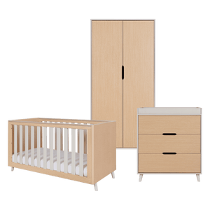 Tutti Bambini Furniture Sets Tutti Bambini Fika 3pc Room Set - Light Oak/White Sand