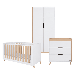 Tutti Bambini Furniture Sets Tutti Bambini Fika 3pc Room Set - White/Light Oak