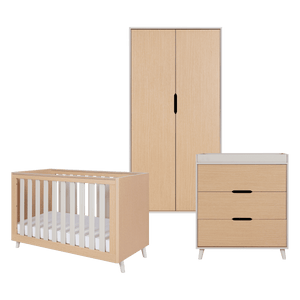 Tutti Bambini Furniture Sets Tutti Bambini Fika Mini 3pc Room Set - Light Oak/White Sand