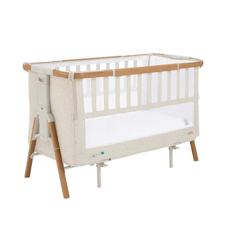 Tutti Bambini Nursery Furniture Tutti Bambini Cozee XL Bedside Crib and Cot - Scandinavian Walnut/Ecru