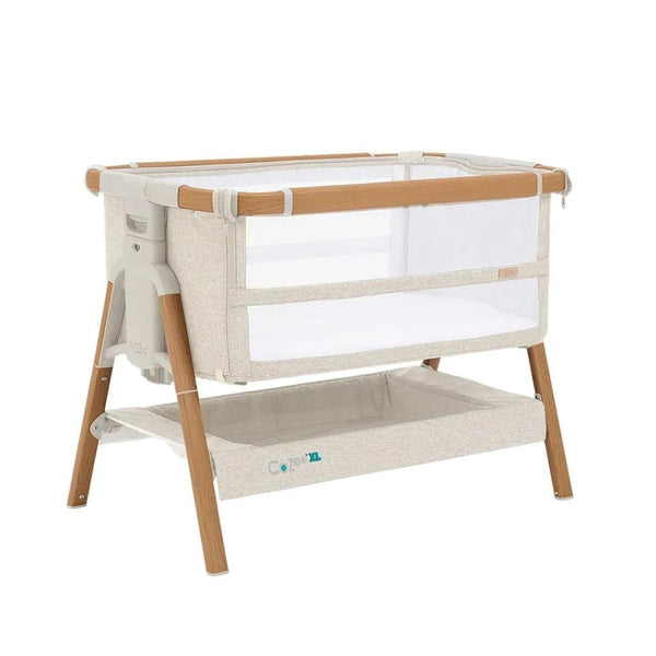 Tutti Bambini Nursery Furniture Tutti Bambini Cozee XL Bedside Crib and Cot - Scandinavian Walnut/Ecru