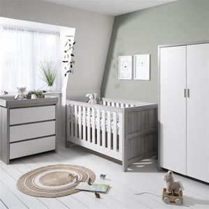 Tutti Bambini Nursery Furniture Tutti Bambini Modena 4 Piece Room Set - Grey Ash/White