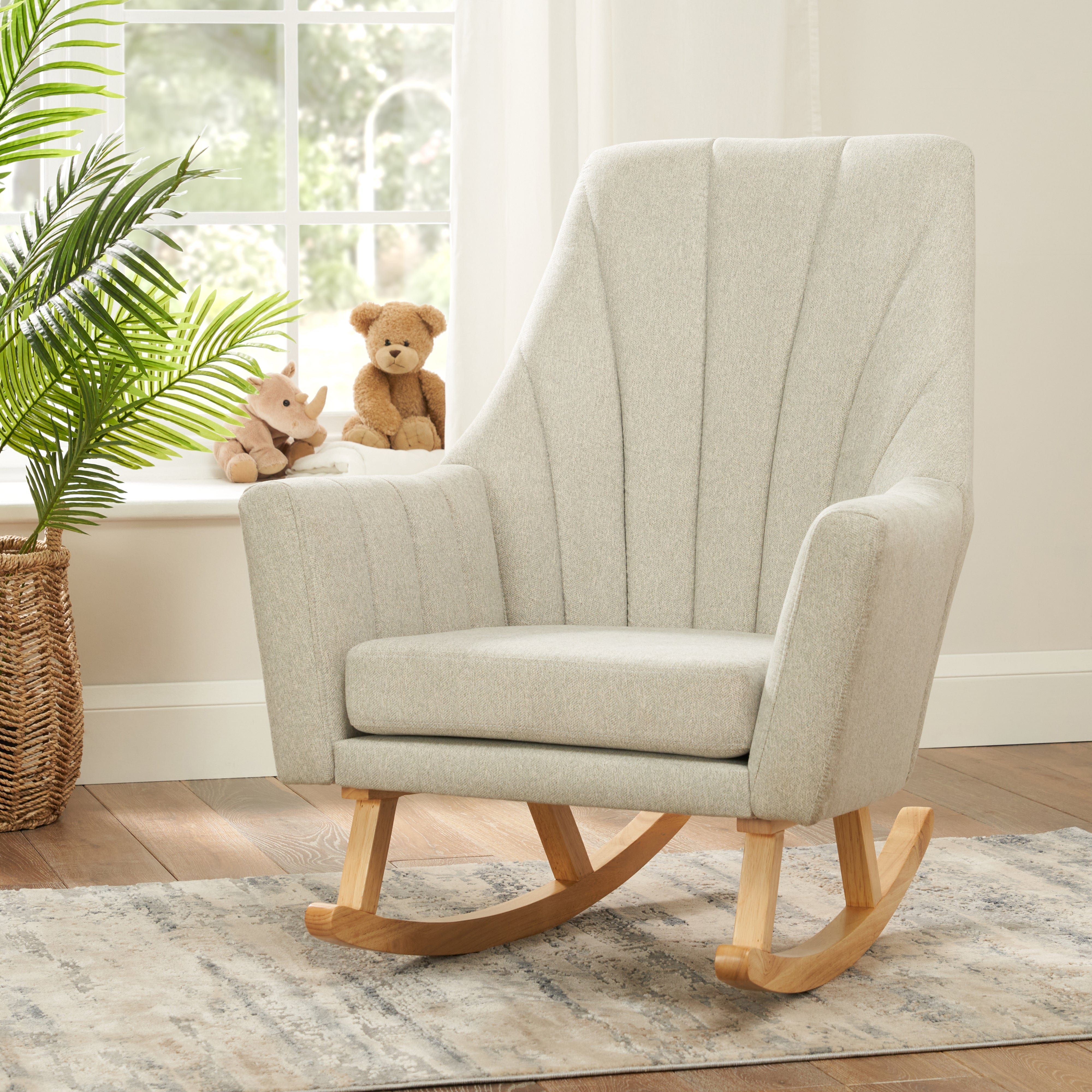 Tutti Bambini Jonah Rocking Chair & Foot Stool Set Pebble UK Baby