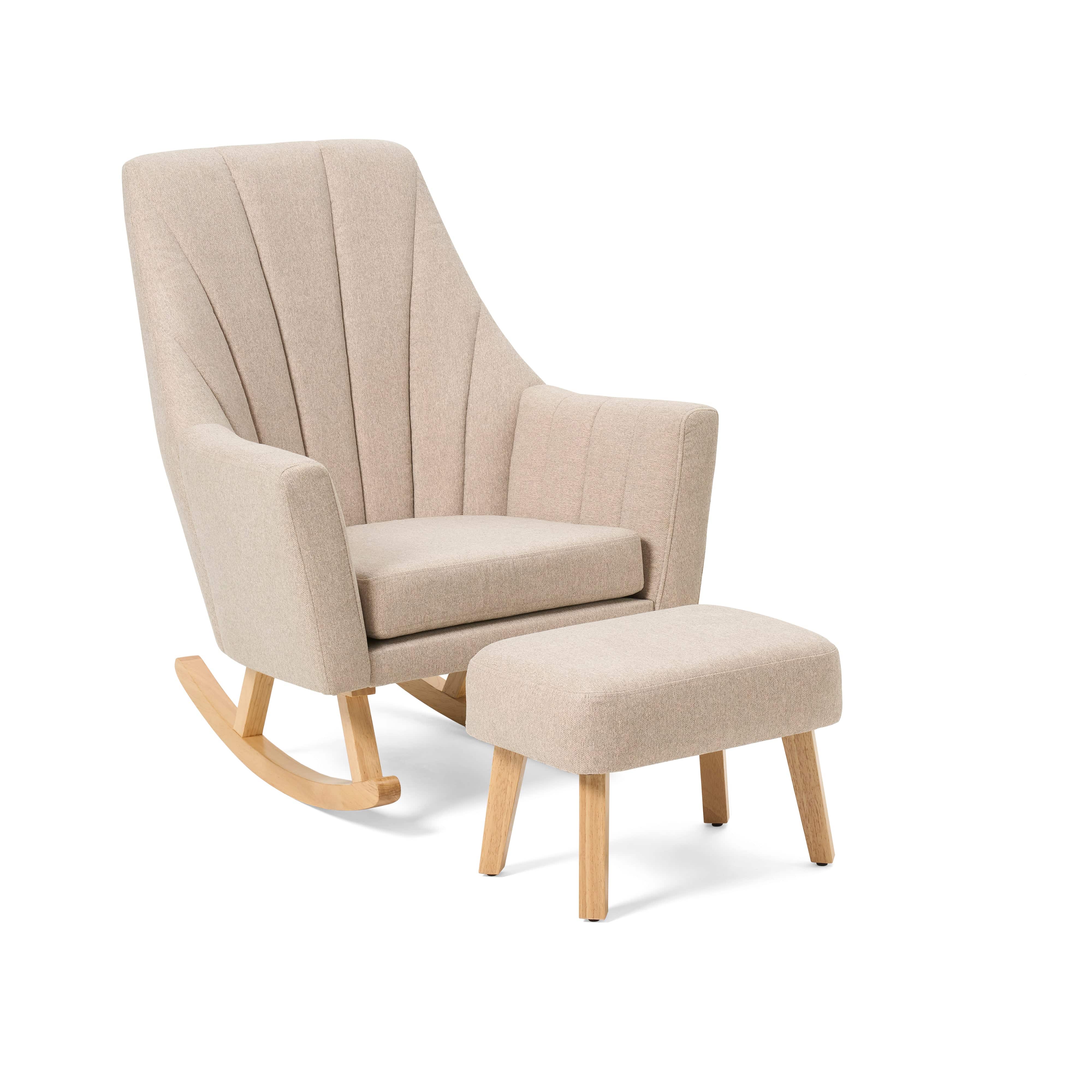 Small Rocker Stool Tutti Bambini Jonah Rocking Chair & Foot Stool Set – Stone (Plus free ...