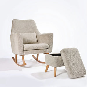Tutti Bambini Rocking Chair Tutti Bambini Oscar Luxe Rocking Chair & Footstool - Teddy Mushroom