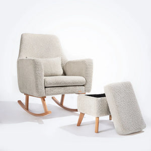 Tutti Bambini Rocking Chair Tutti Bambini Oscar Luxe Rocking Chair & Footstool - Teddy Sage