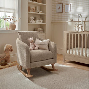UK Baby Centre Mamas and Papas Alma Nursing Chair - Fawn Boucle Weave