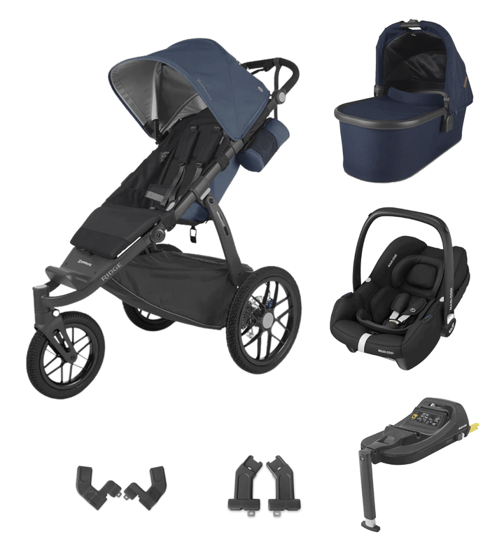 UPPAbaby Travel Systems UPPAbaby Ridge All-Terrain with Cabriofix i-Size Car Seat and Base - Reggie/Noa