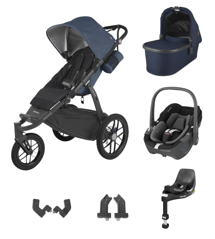 UPPAbaby Travel Systems UPPAbaby Ridge All-Terrain with Pebble 360 Car Seat and Base - Reggie/Noa