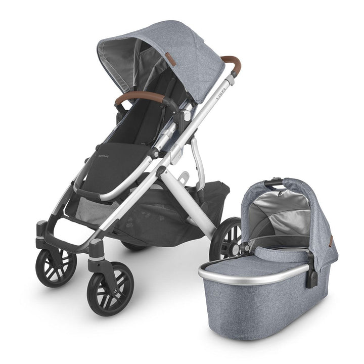 UPPAbaby Travel Systems UPPAbaby Vista V2 with Cloud T Car Seat and Base - Gregory/Deep Black