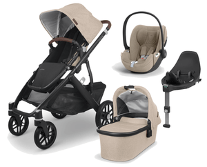 UPPAbaby Travel Systems UPPAbaby Vista V2 with Cloud T Car Seat and Base - Liam/Cozy Beige