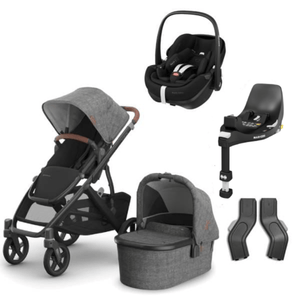 UPPAbaby Travel Systems UPPAbaby Vista V3 Pushchair (Pebble 360 PRO2, NON-Slide) Travel System - Greyson