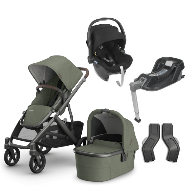 UPPAbaby Travel Systems UPPAbaby Vista V3 Pushchair with Mesa Car Seat & Base - Evelyn