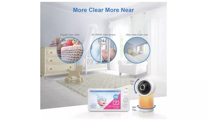 V-tech Baby Monitor V-tech 7 Inch Smart WiFi Video Monitor (RM7766HD)