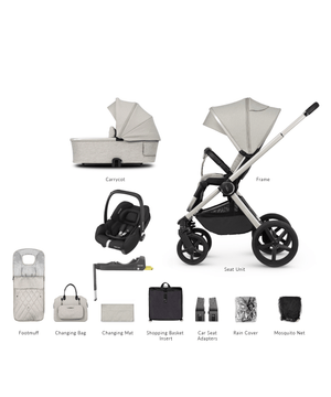 Venicci Prams & Pushchairs Venicci 3 in 1 Tinum UPLINE Cabriofix i-Size Travel System - Moonstone