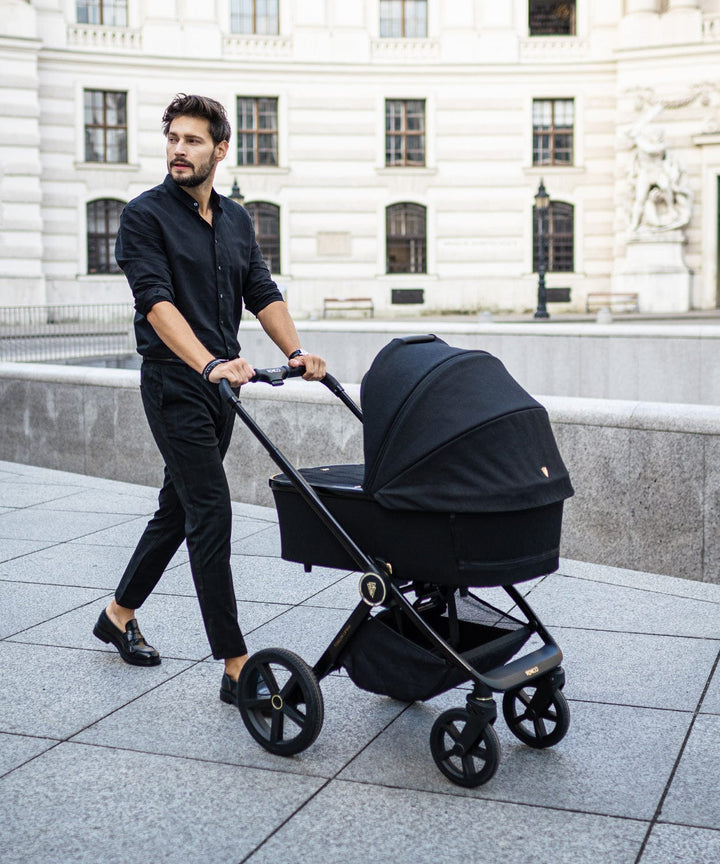 Venicci Prams & Pushchairs Venicci 3 in 1 Tinum UPLINE Cloud T Travel System - All Black