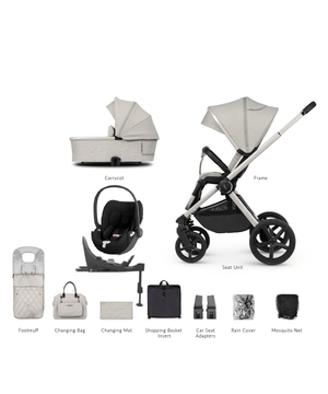 Venicci Prams & Pushchairs Venicci 3 in 1 Tinum UPLINE Cloud T Travel System - Moonstone