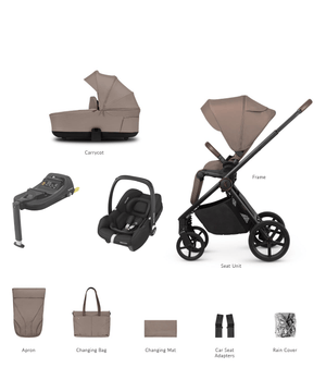 Venicci Prams & Pushchairs Venicci Claro 2 4in1 (CabrioFix i-Size) Travel System - Almond