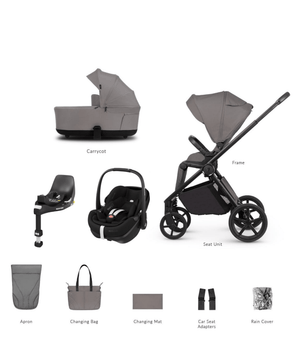 Venicci Prams & Pushchairs Venicci Claro 2 4in1 (Pebble 360 PRO2, NON-Slide) Travel System - Fog
