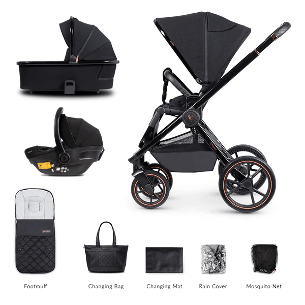 Venicci Prams & Pushchairs Venicci Tinum 2.0, Special Edition (Engo) Travel System - Stylish Black (Without Base)