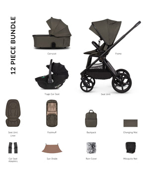 Venicci Prams & Pushchairs Venicci Upline 3, 3in1 Pushchair - Truffle/Black [In-store Only]