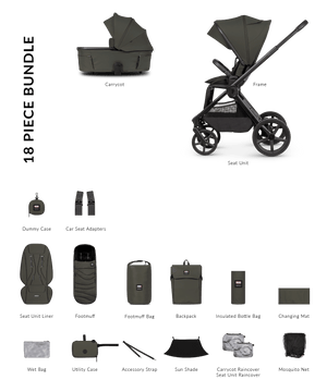 Venicci Prams & Pushchairs Venicci x Hunter Upline 3, 2in1 Pushchair - Dark Olive